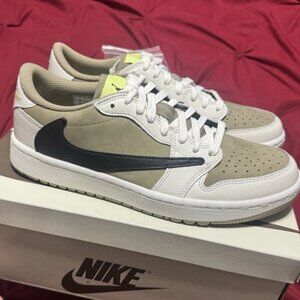 Size 9 - Jordan 1 Low Golf x Travis Scott Neutral Olive